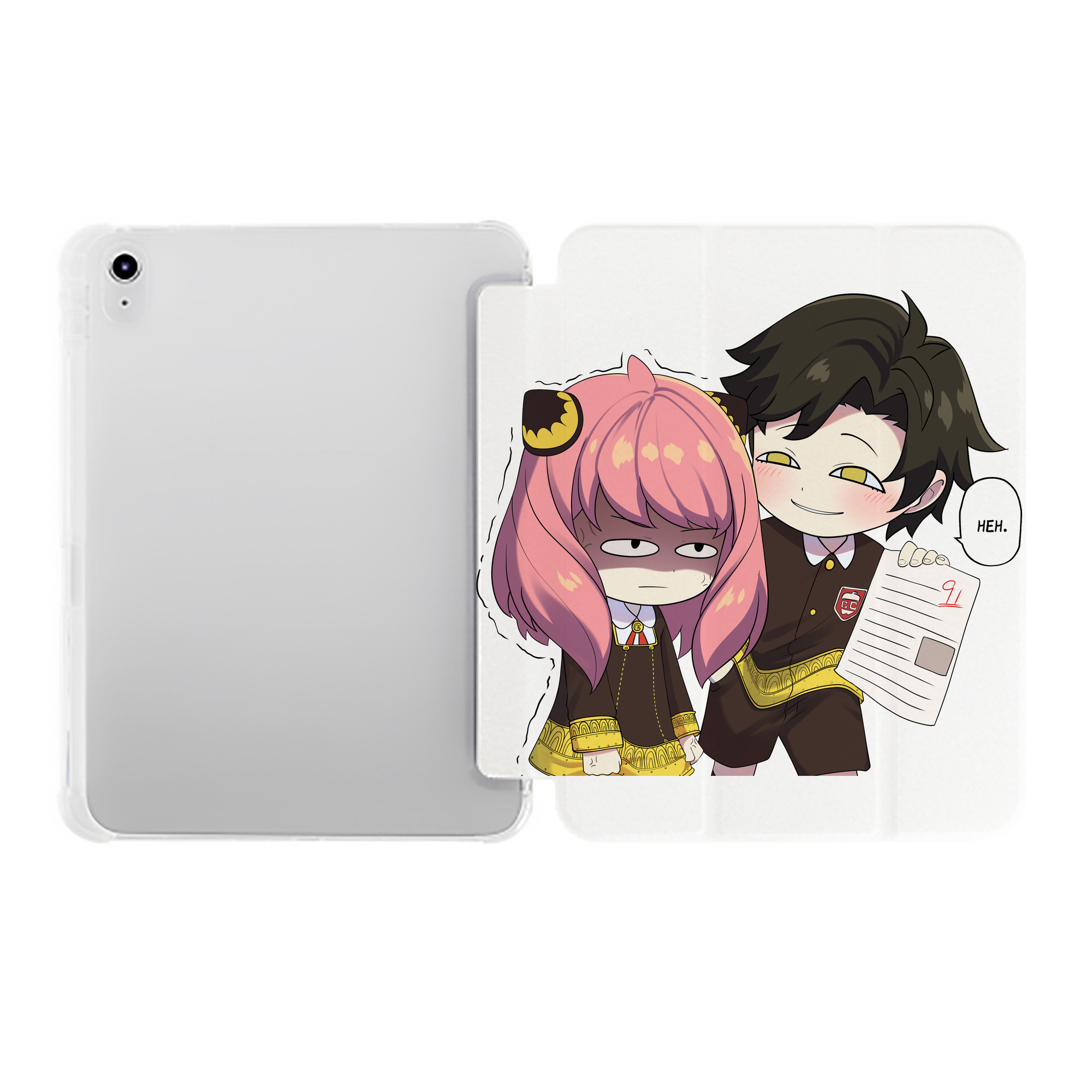 （画像用） SPY×FAMILY间谍家家酒 IPad ケース ペン収納付き 三つ折りスタンド PUレザー×シリコン 対応機種9.5/10.5/10.9インチ